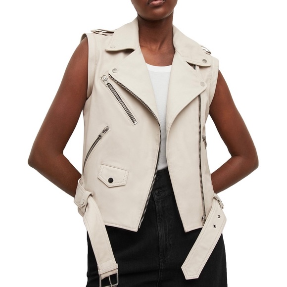 NWOT ALL SAINTS MORGAN 2-IN-1 BIKER JACKET - Picture 2 of 7